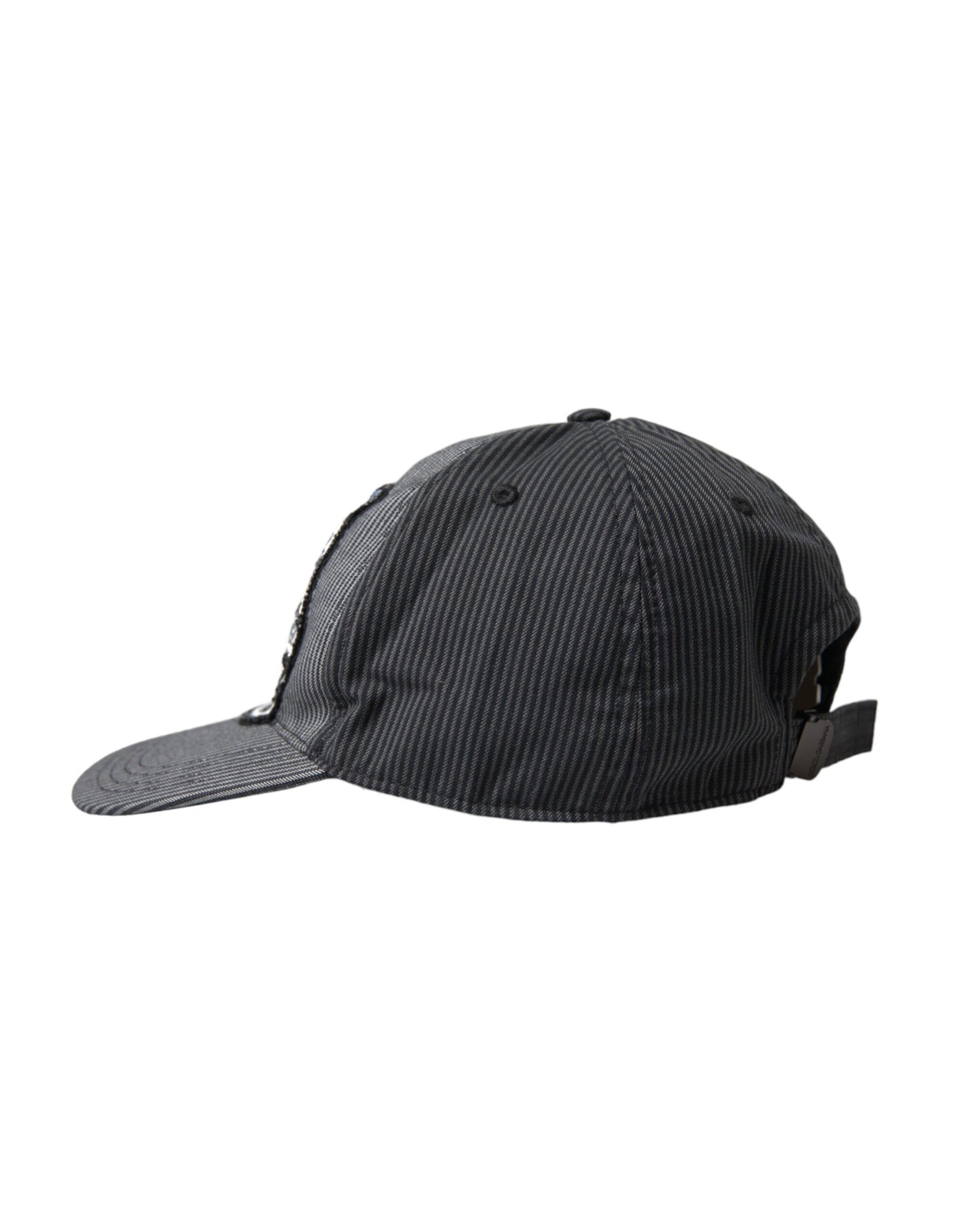 Gorra de béisbol con adornos de algodón negra de Dolce &amp; Gabbana para hombre