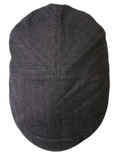 Gorra Newsboy con corona de espiga gris de Dolce &amp; Gabbana para hombre