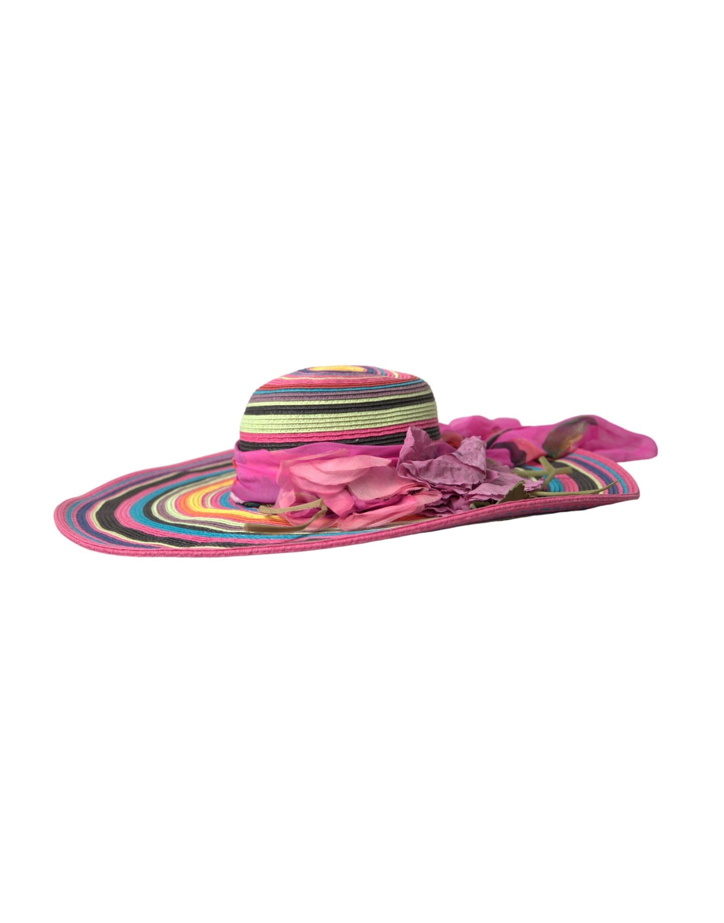 Dolce &amp; Gabbana Multicolor Fantasy Floppy Hatt med bred brätte