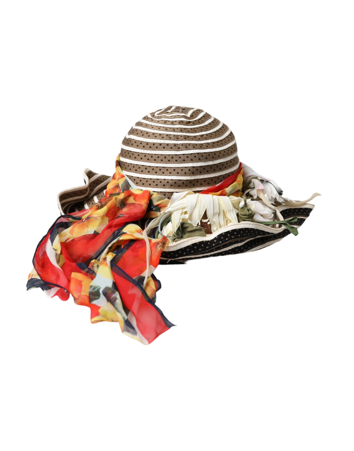 Dolce &amp; Gabbana Multicolor Fantasy Floppy Hatt med bred brätte