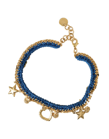 Dolce &amp; Gabbana Gold Tone Brass Chain Iam The Star Armband