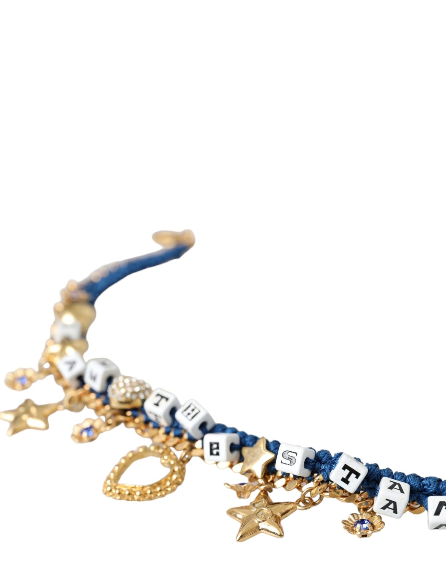 Dolce &amp; Gabbana Gold Tone Brass Chain Iam The Star Armband