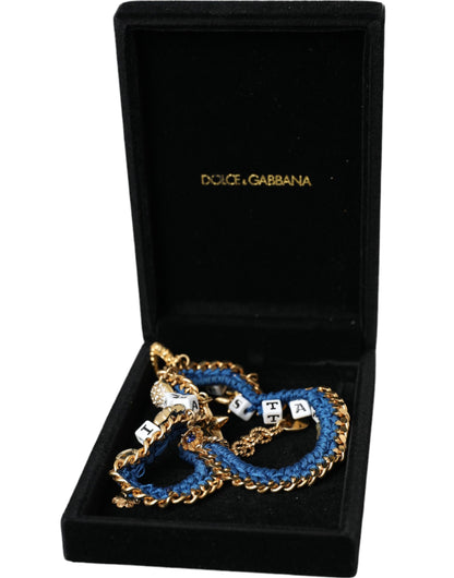 Dolce &amp; Gabbana Gold Tone Brass Chain Iam The Star Armband