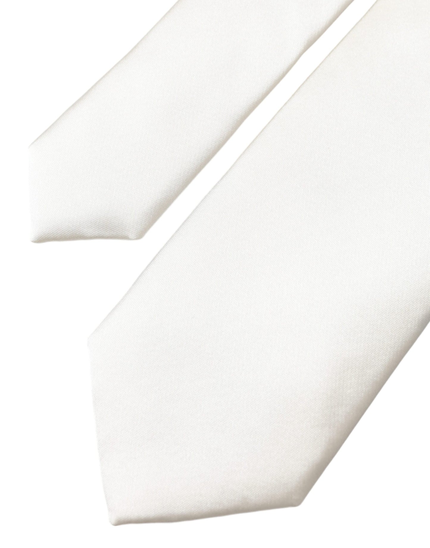 Dolce &amp; Gabbana Vit Solid 100% Silk Justerbar slips