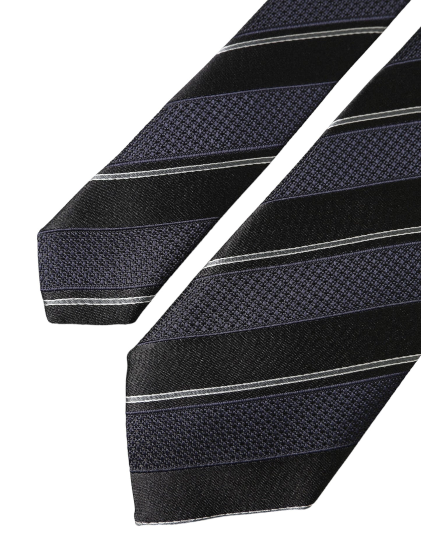 Dolce &amp; Gabbana Black White Stripes Silk Justerbar slips