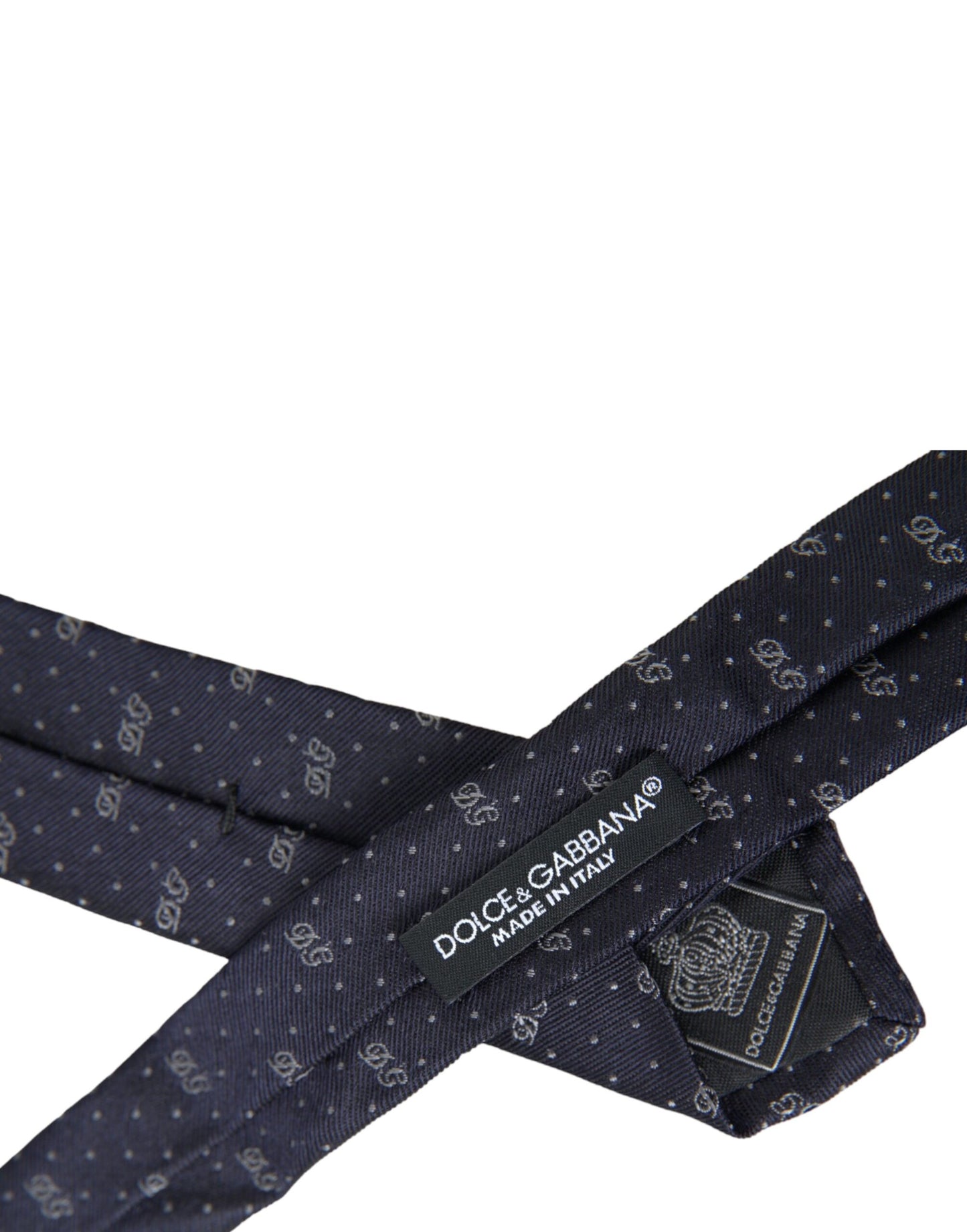 Corbata ajustable de seda 100 % con logotipo DG azul de Dolce &amp; Gabbana