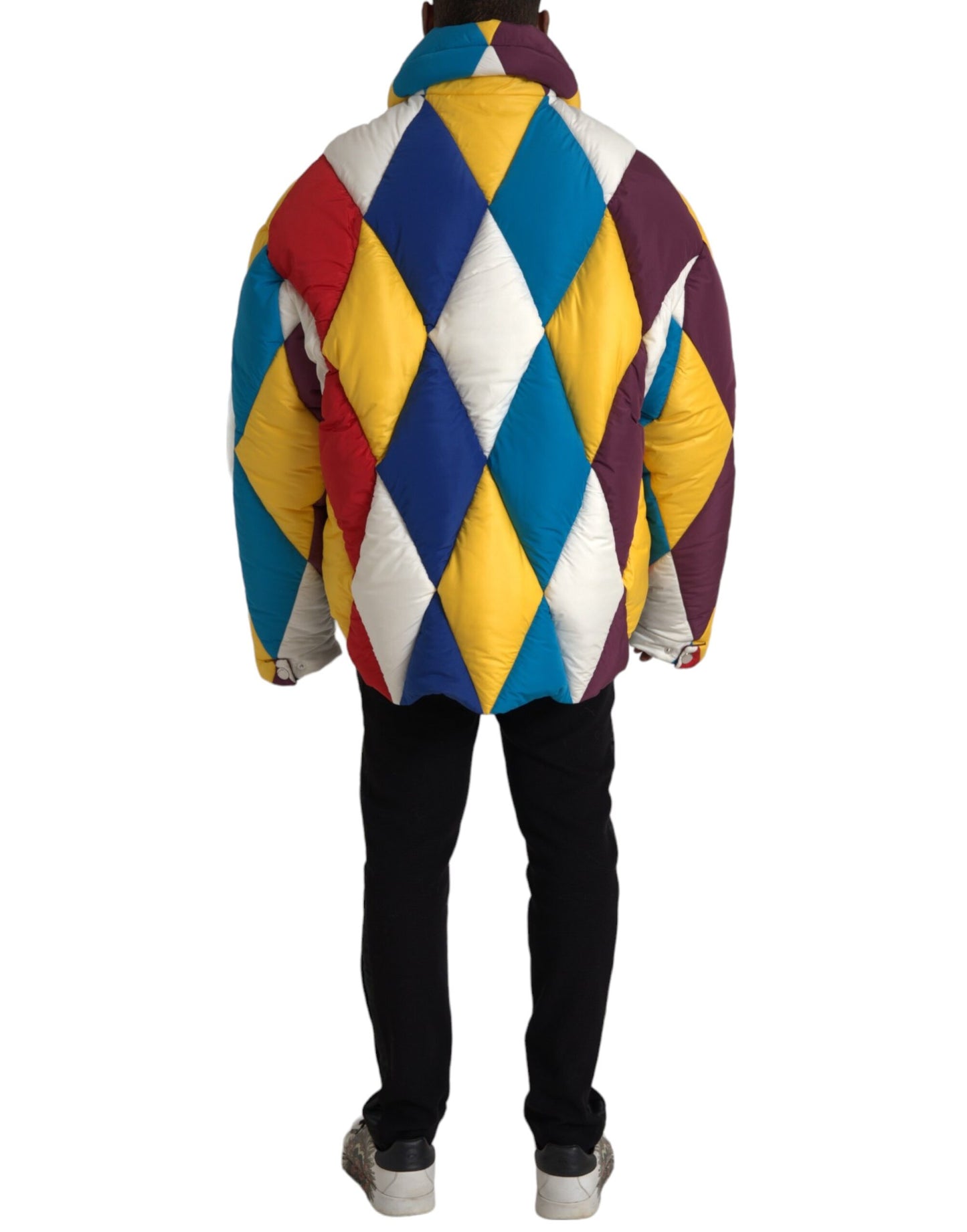 Dolce &amp; Gabbana Multicolor Windbreaker Pufferjacka Herr