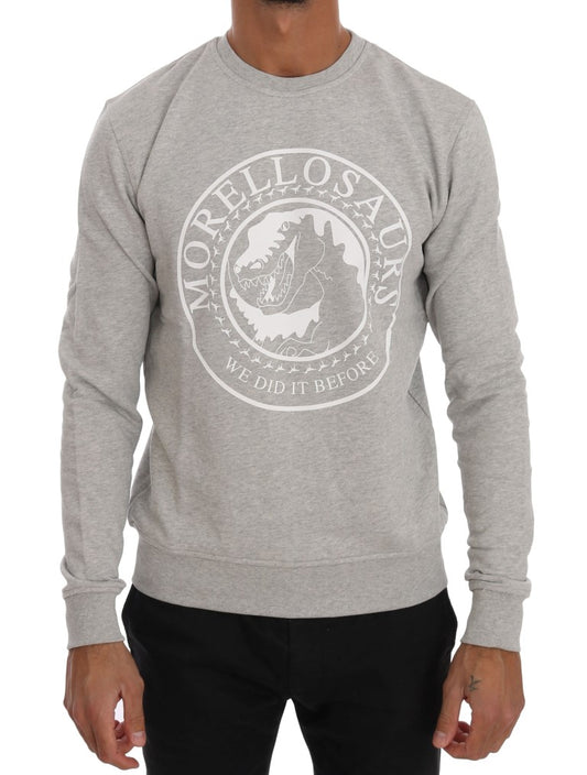 Frankie Morello Chic Morellosaurs Crewneck Cotton Sweater