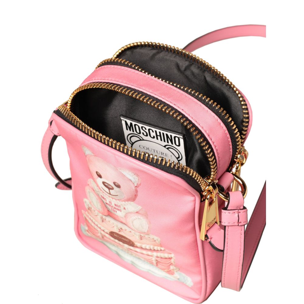 Moschino Couture Rosa Nylon Crossbody-väska