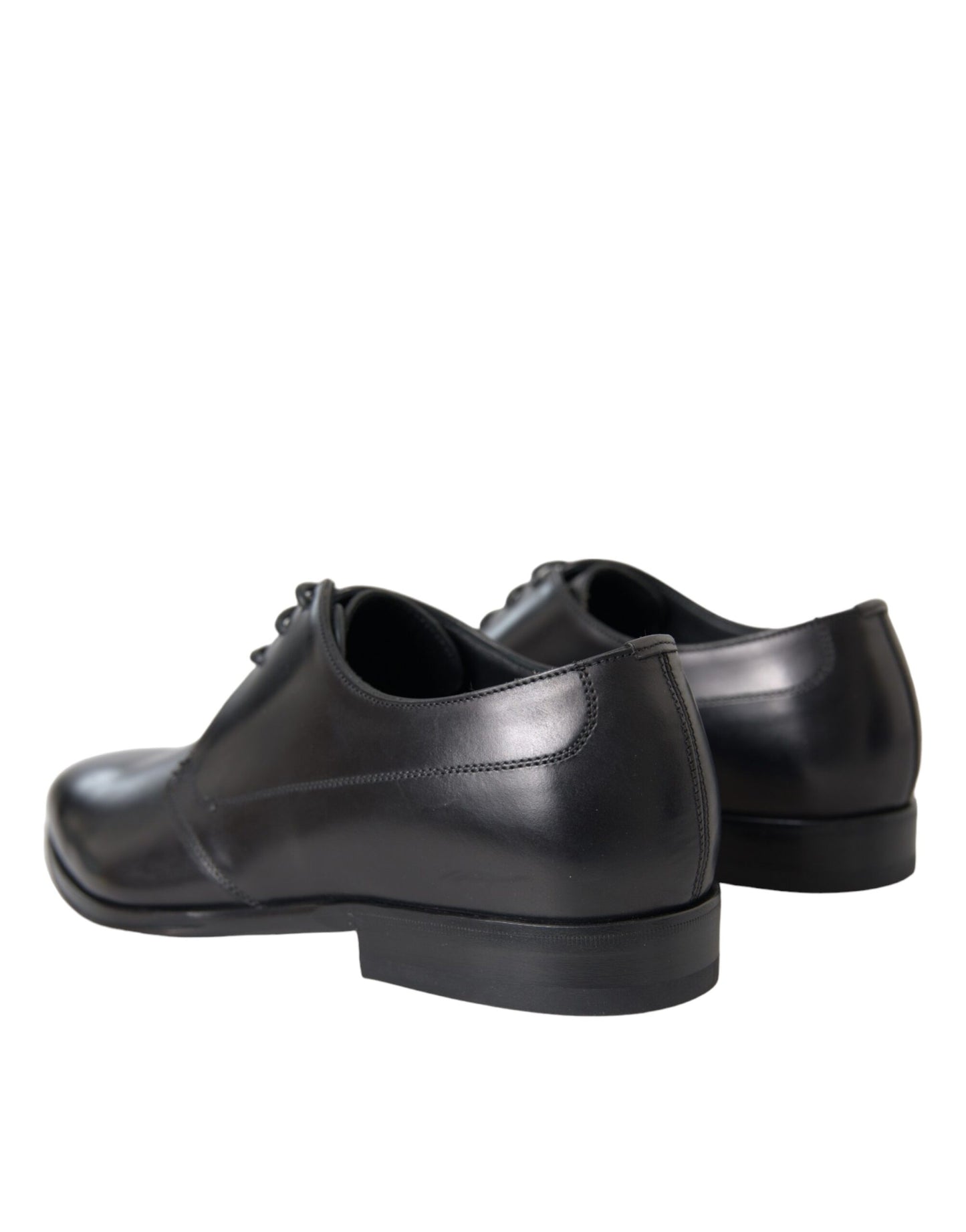 Zapatos de vestir formales Derby de cuero negro de Dolce &amp; Gabbana para hombre