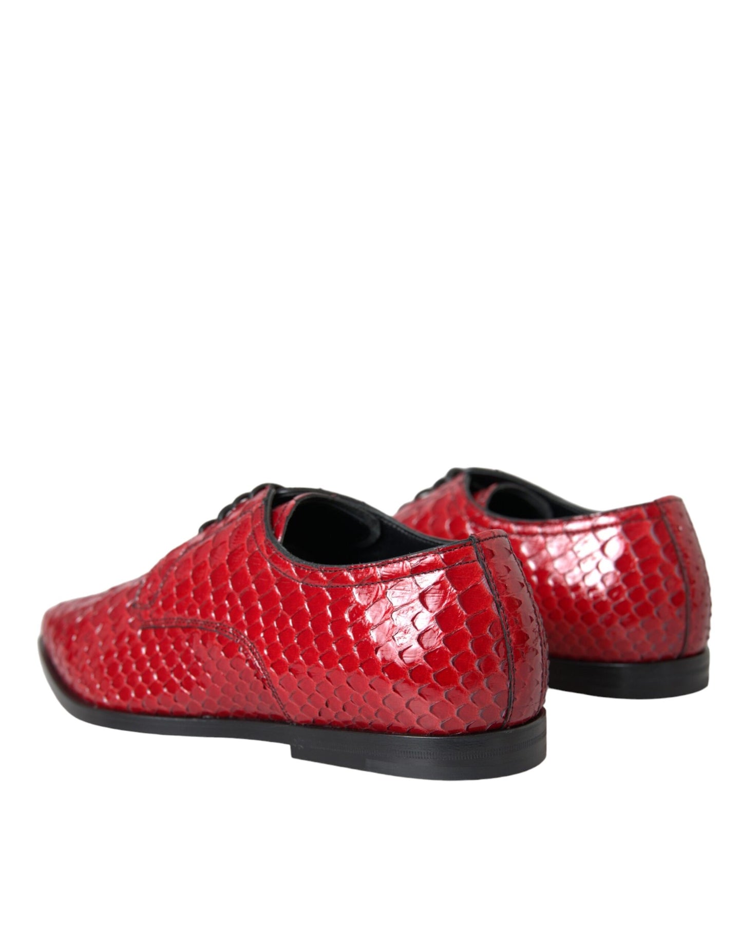 Zapatos formales Derby con textura y barniz rojo de Dolce &amp; Gabbana para hombre