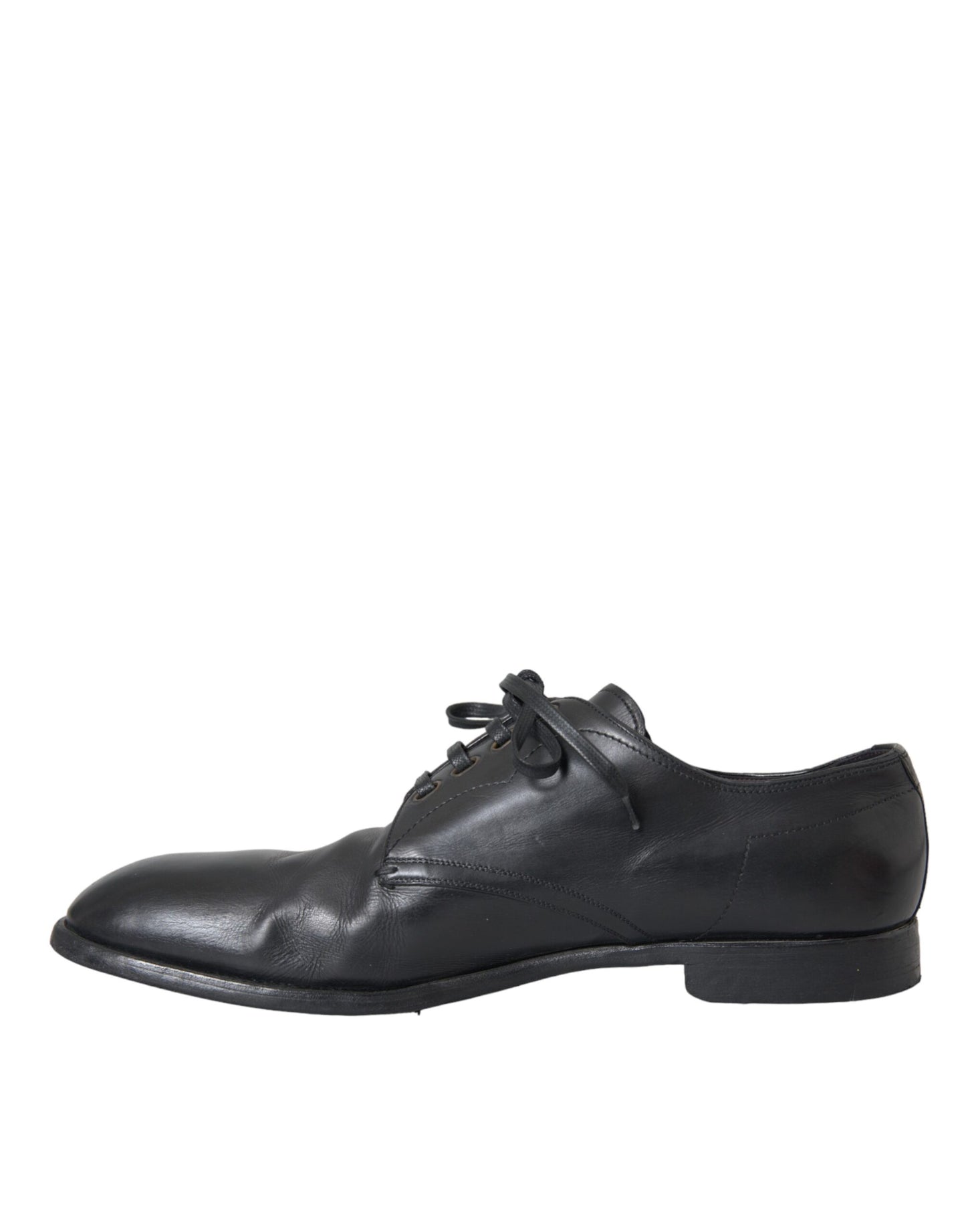 Zapatos de vestir formales Derby de cuero negro de Dolce &amp; Gabbana para hombre