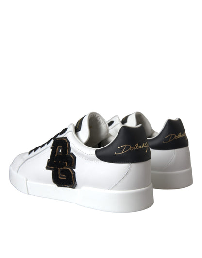 Zapatillas bajas informales con logo DG de cuero blanco de Dolce &amp; Gabbana