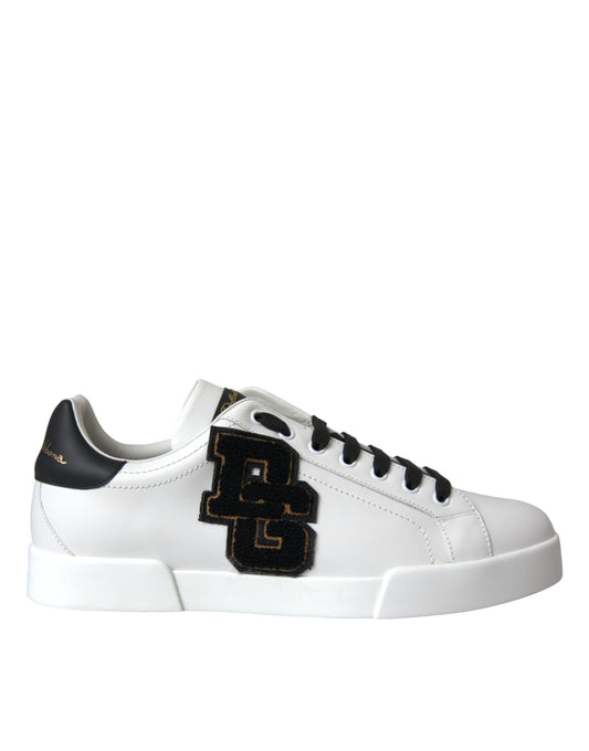 Zapatillas bajas informales con logo DG de cuero blanco de Dolce &amp; Gabbana