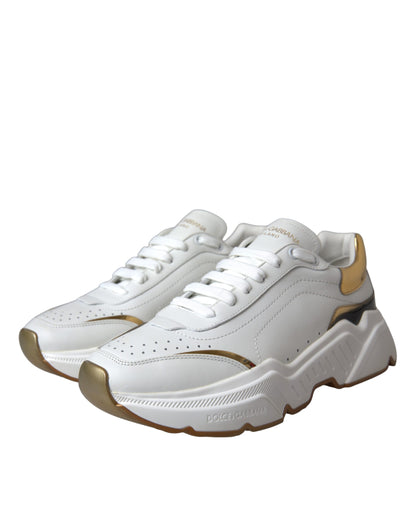 Zapatillas deportivas de piel Daymaster de Dolce &amp; Gabbana en oro blanco