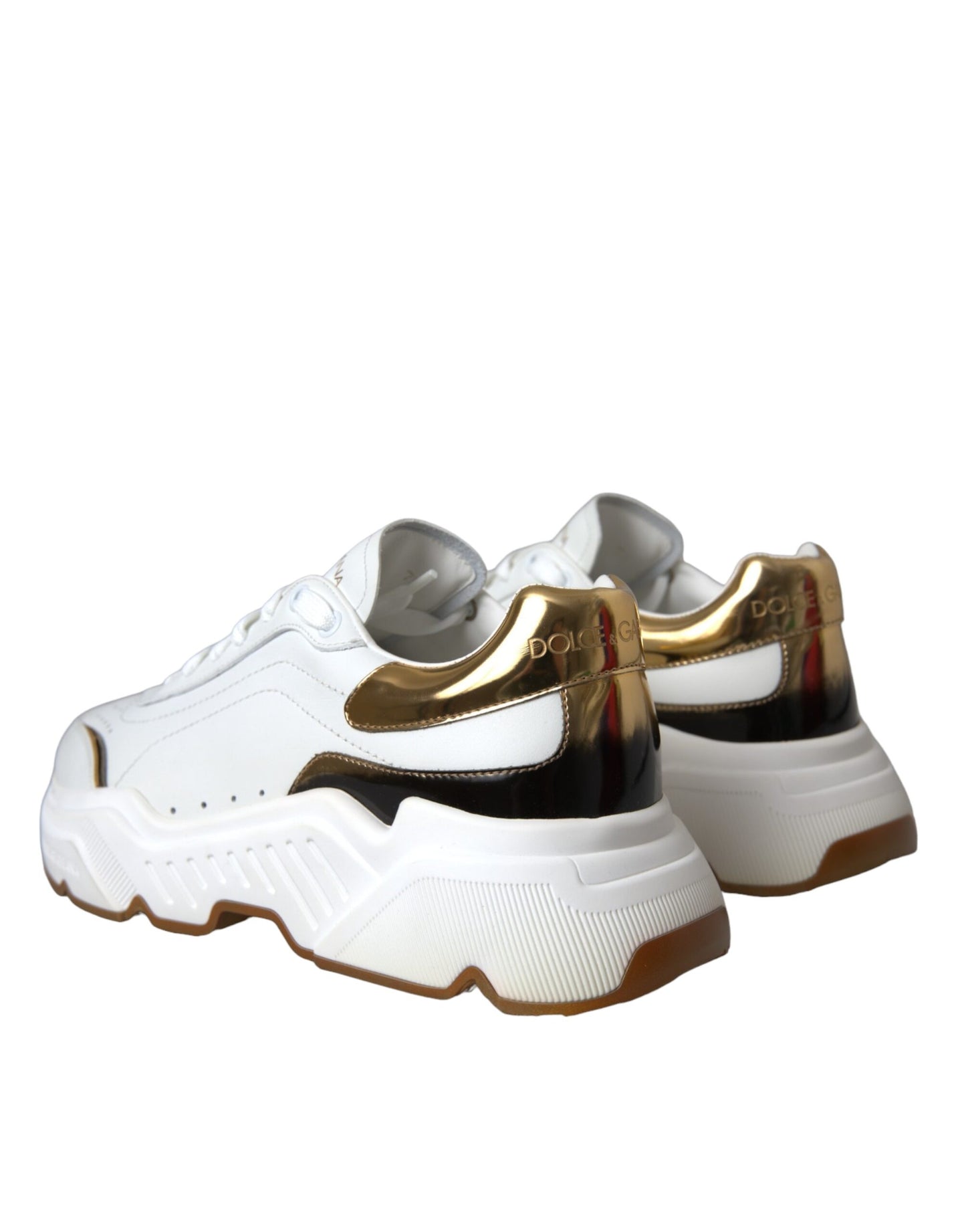 Zapatillas deportivas de piel Daymaster de Dolce &amp; Gabbana en oro blanco