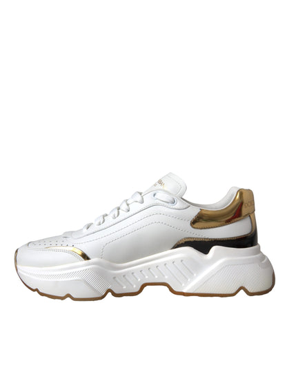 Zapatillas deportivas de piel Daymaster de Dolce &amp; Gabbana en oro blanco