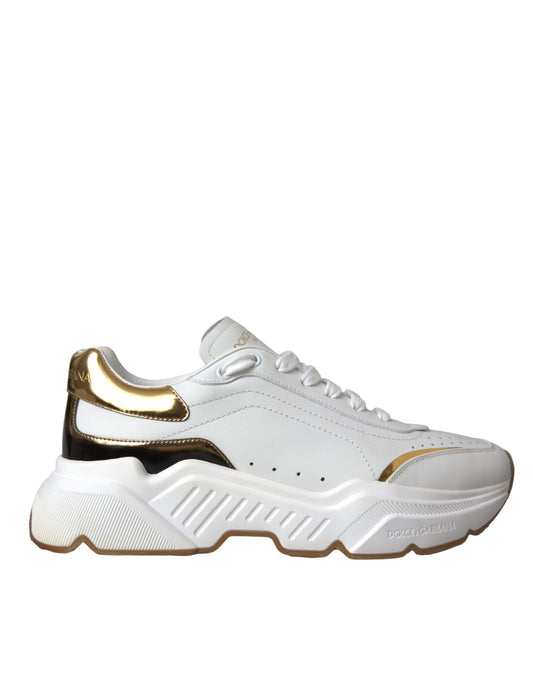 Dolce &amp; Gabbana Zapatillas de piel Daymaster en oro blanco para hombre