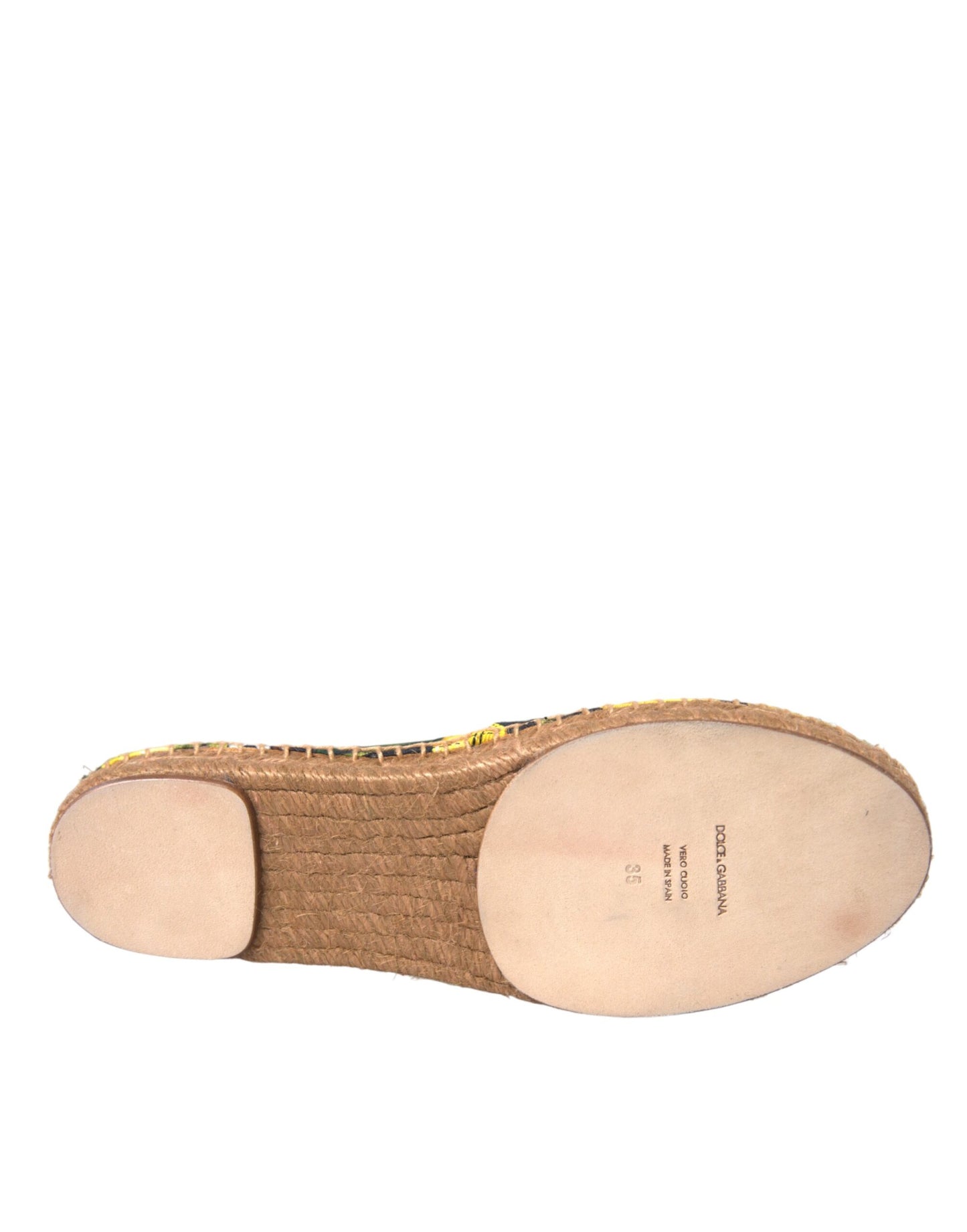 Dolce &amp; Gabbana Multicolor Lemon Slip On Espadrilles Skor