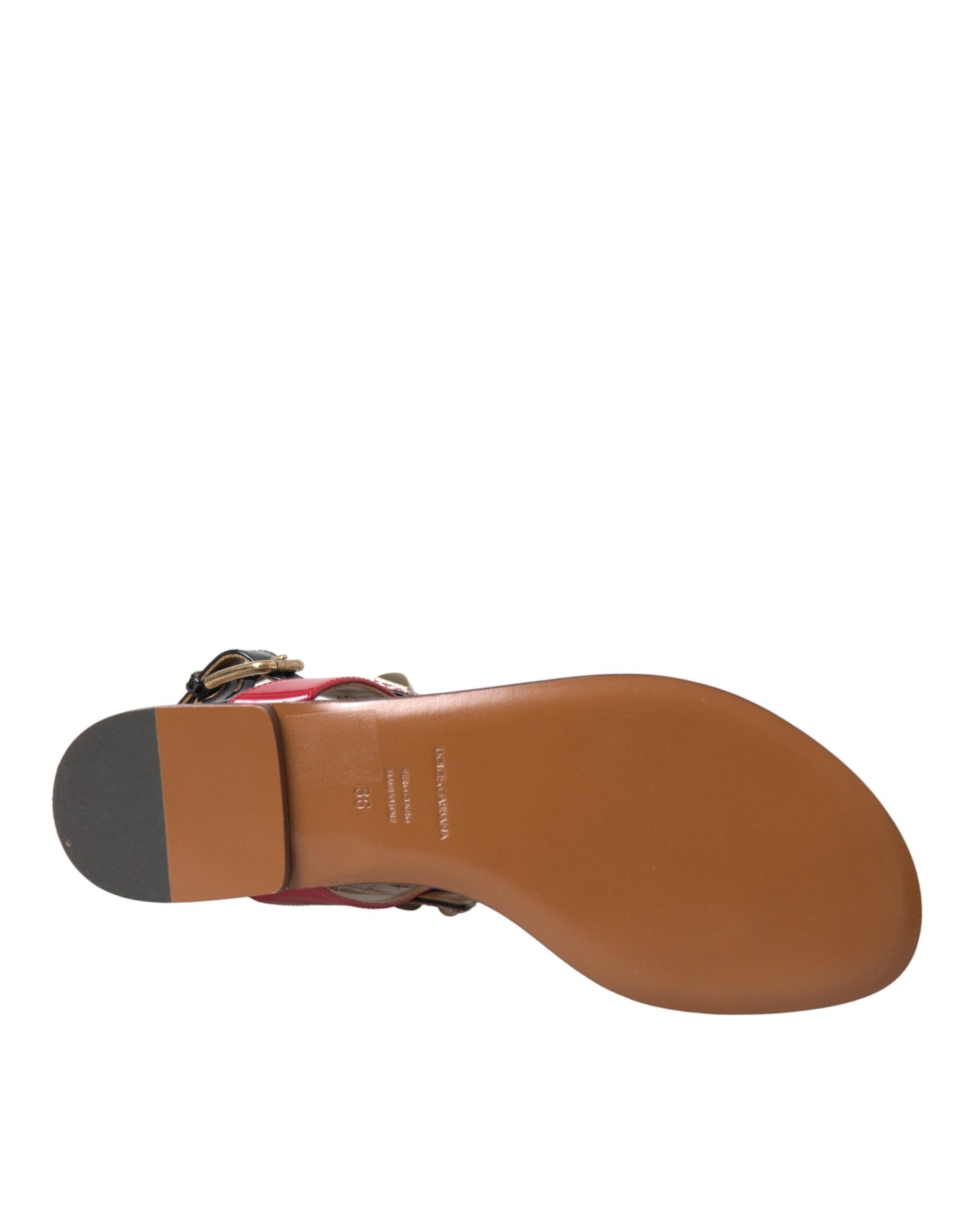 Dolce &amp; Gabbana Flerfärgade Kristallsandaler Flip Flops Skor