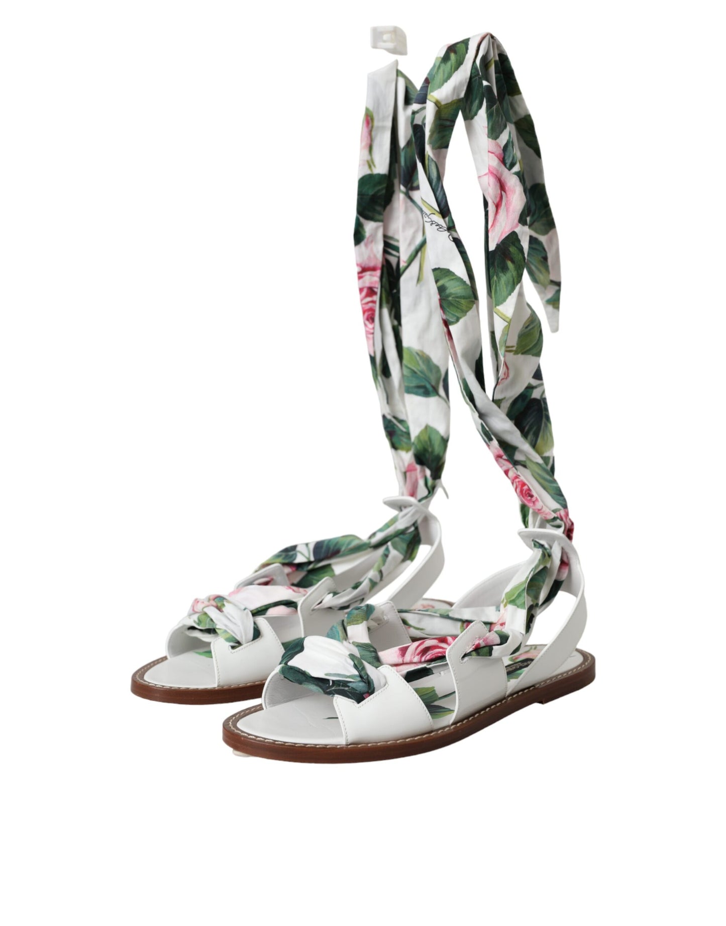 Dolce &amp; Gabbana Flerfärgade blommönster Ankel Wrap Sandaler Skor