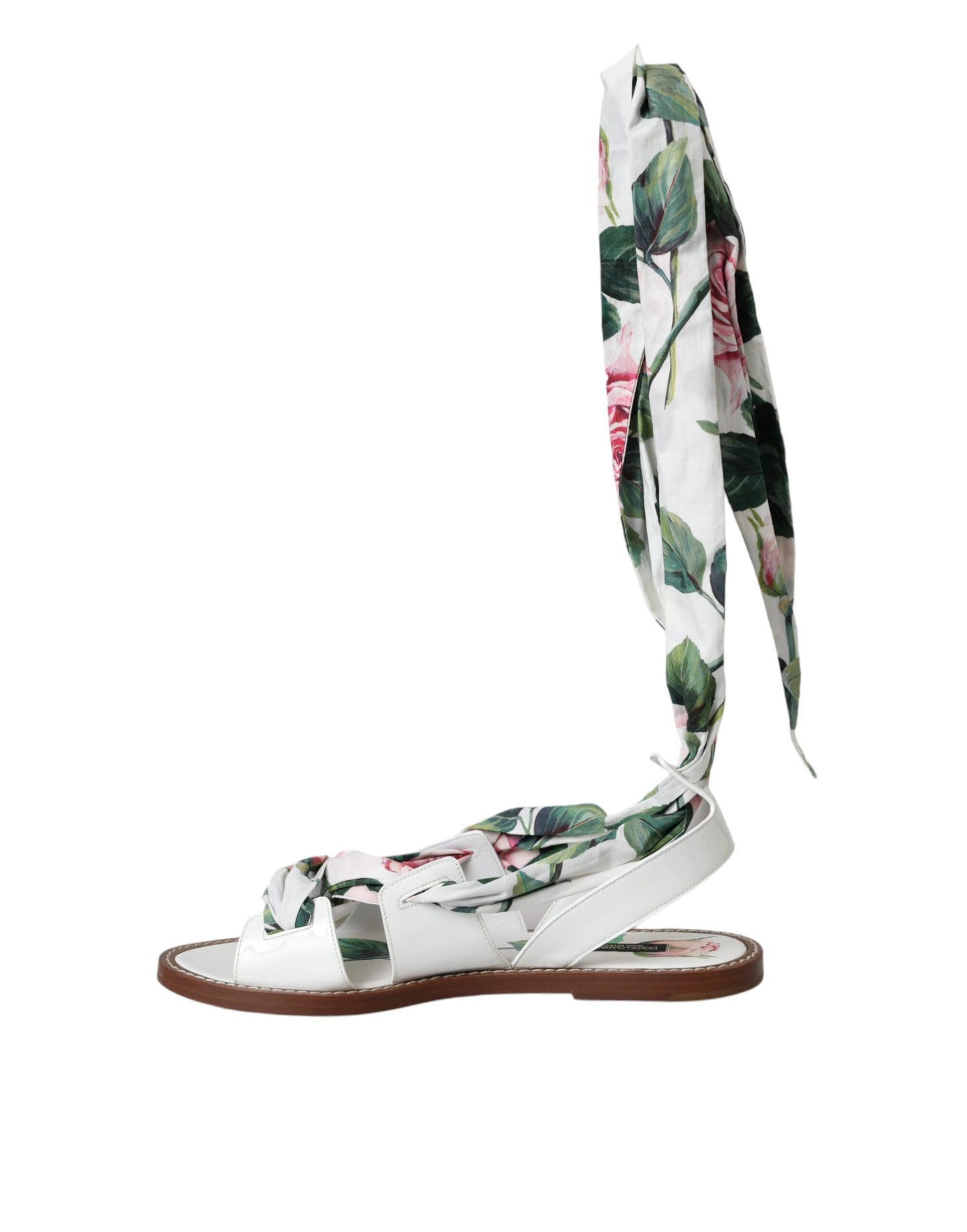 Dolce &amp; Gabbana Flerfärgade blommönster Ankel Wrap Sandaler Skor