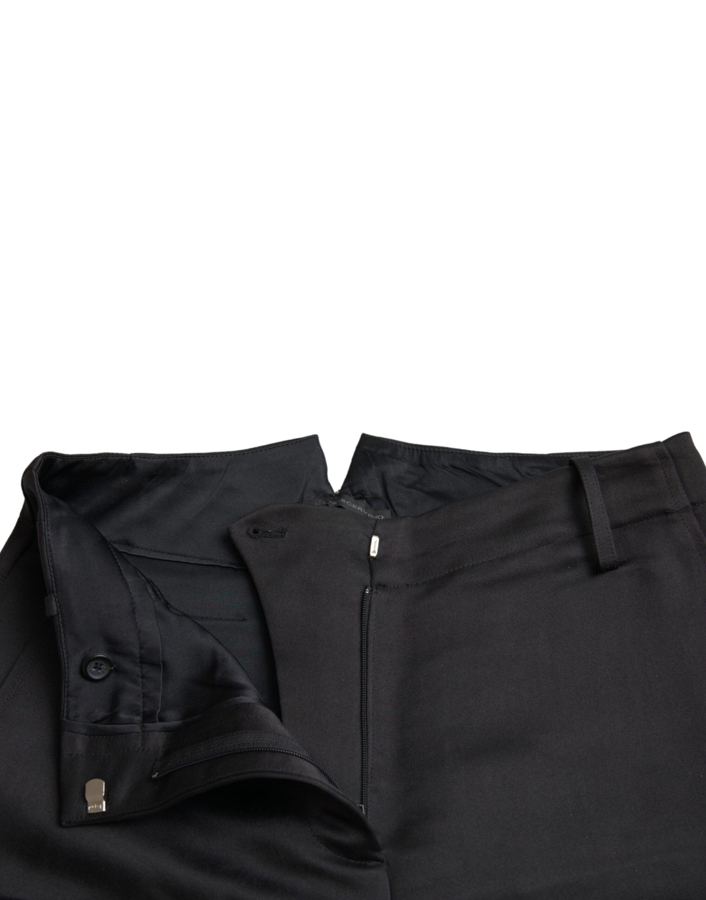 Pantalones capri negros de cintura alta con corte capri de Ermanno Scervino