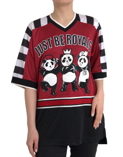 Camiseta extragrande multicolor con panda Royals de Dolce &amp; Gabbana