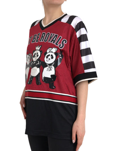 Camiseta extragrande multicolor con panda Royals de Dolce &amp; Gabbana