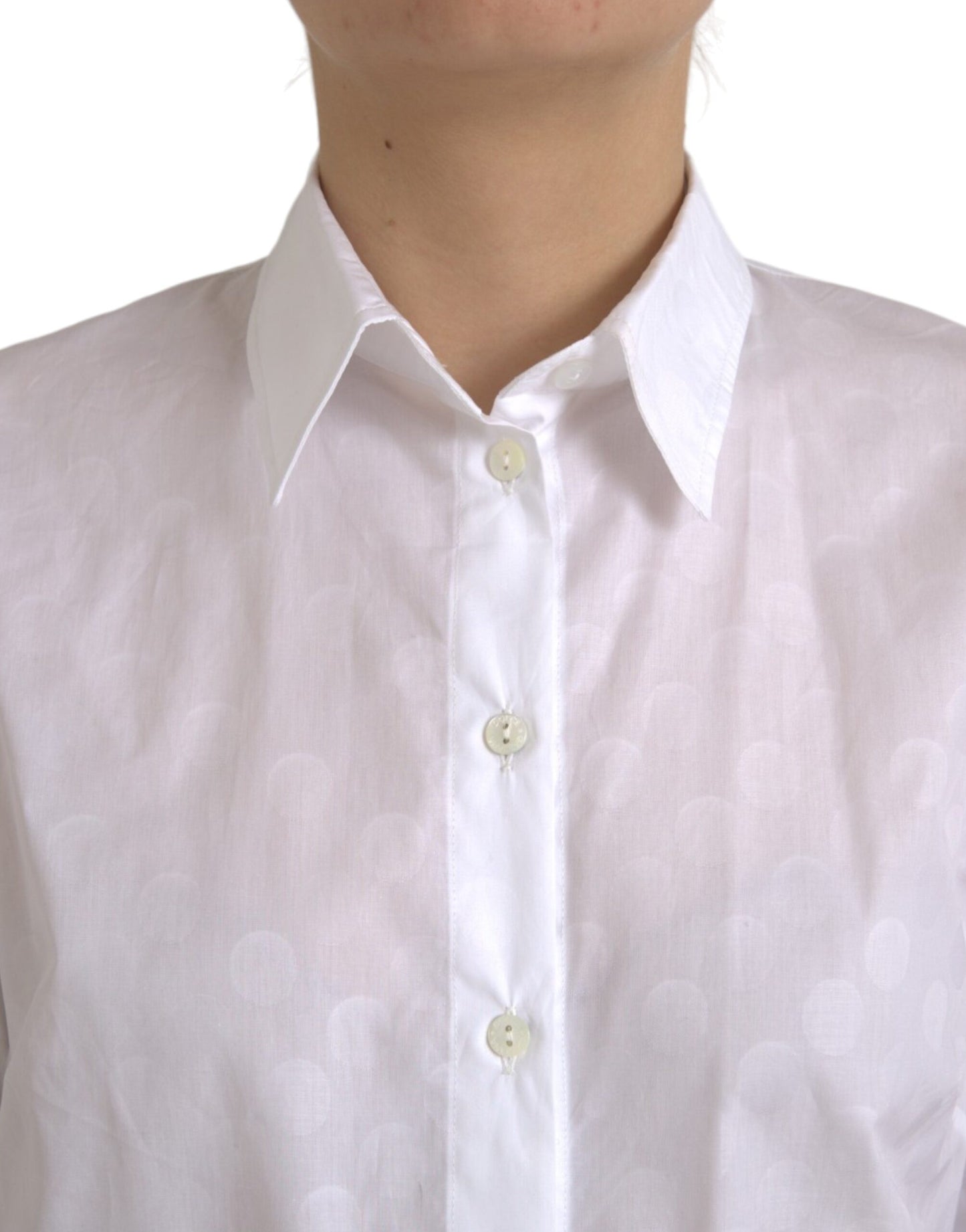 Polo de manga corta con cuello blanco de Dolce &amp; Gabbana