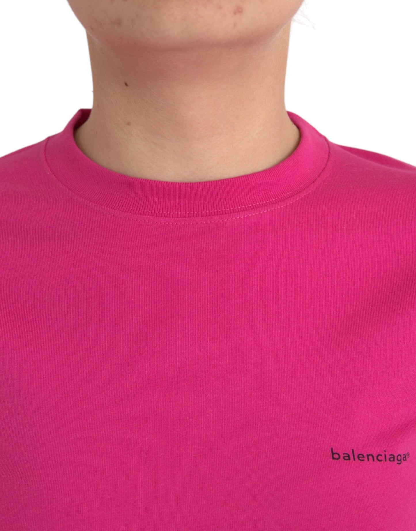 Balenciaga Rosa bomull T-shirt med rund hals med kort ärm