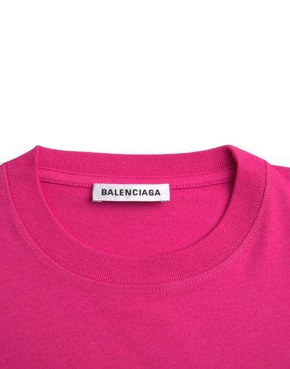 Balenciaga Rosa bomull T-shirt med rund hals med kort ärm