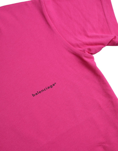 Balenciaga Rosa bomull T-shirt med rund hals med kort ärm