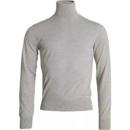 Dolce &amp; Gabbana Pullover Beige Cashmere Turtleneck-tröja