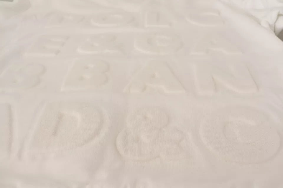 Sudadera de algodón con logo en relieve en blanco de Dolce &amp; Gabbana