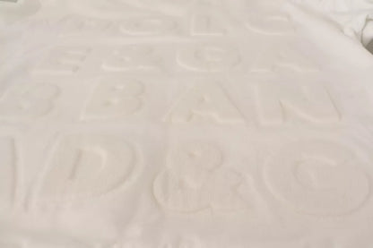 Sudadera de algodón con logo en relieve en blanco de Dolce &amp; Gabbana