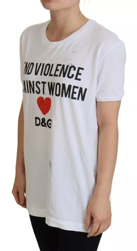 Camiseta de manga corta estampada blanca de Dolce &amp; Gabbana