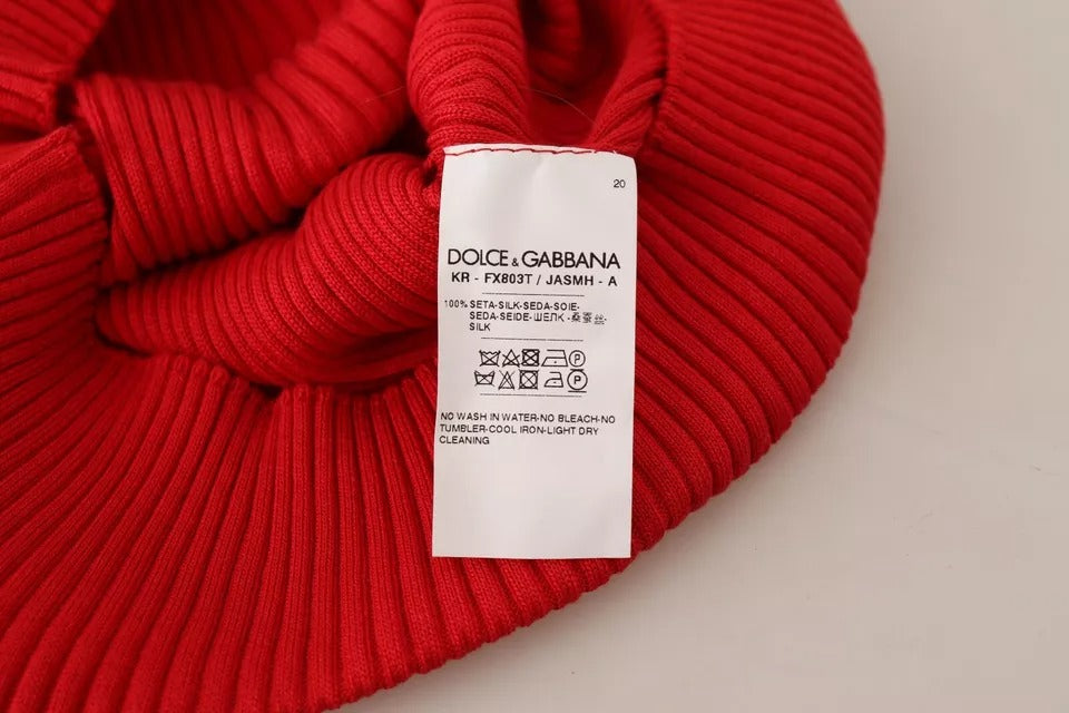 Blusa de manga corta con camiseta de seda roja de Dolce &amp; Gabbana