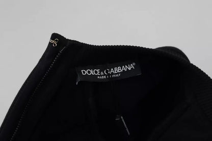 Dolce & Gabbana Black Long Sleeves A-line Mini Cotton Dress