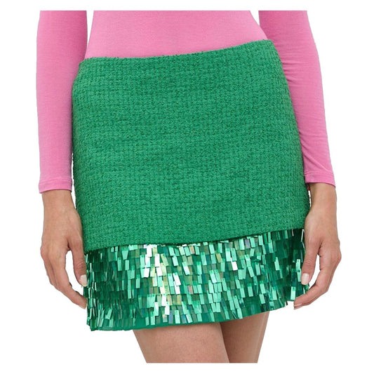 Falda de algodón verde PINKO