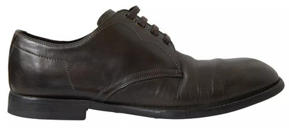 Dolce & Gabbana Green Leather Mens Formal Dress Shoes