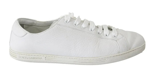 Dolce &amp; Gabbana Vit Saint Tropez Snörning Herr Sneakers Herr Skor