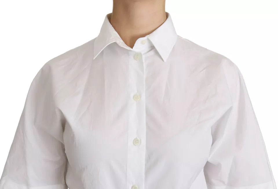 Polo de manga corta con cuello blanco de Dolce &amp; Gabbana