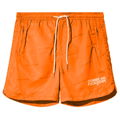 Comme Des Fuckdown Orange Polyester Men's Bermuda Short