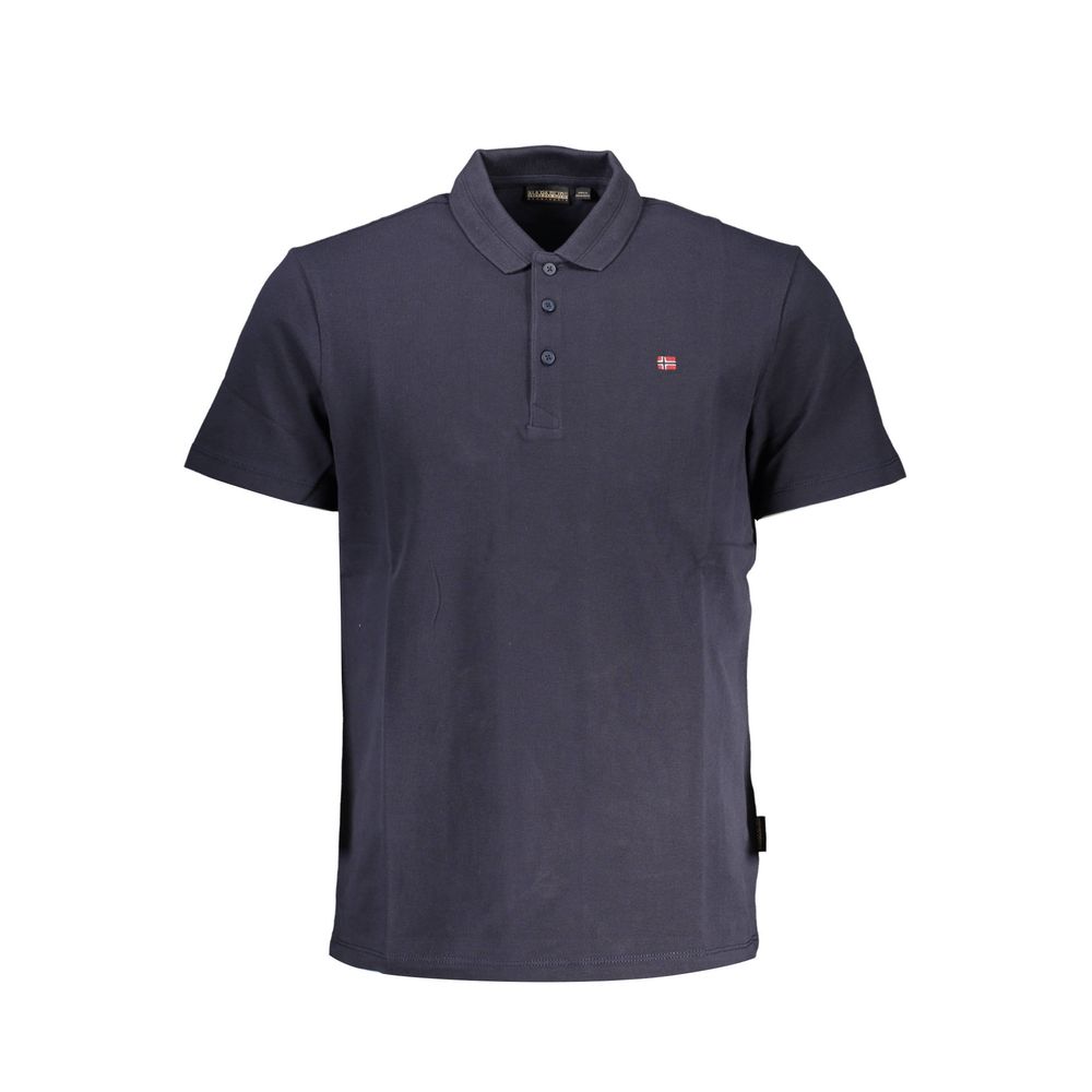 Polo Napapijri de algodón azul para hombre