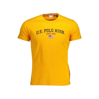 U.S. POLO ASSN. Orange Cotton Men T-Shirt