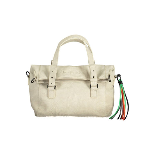 Bolso de mano de mujer de polietileno blanco Desigual