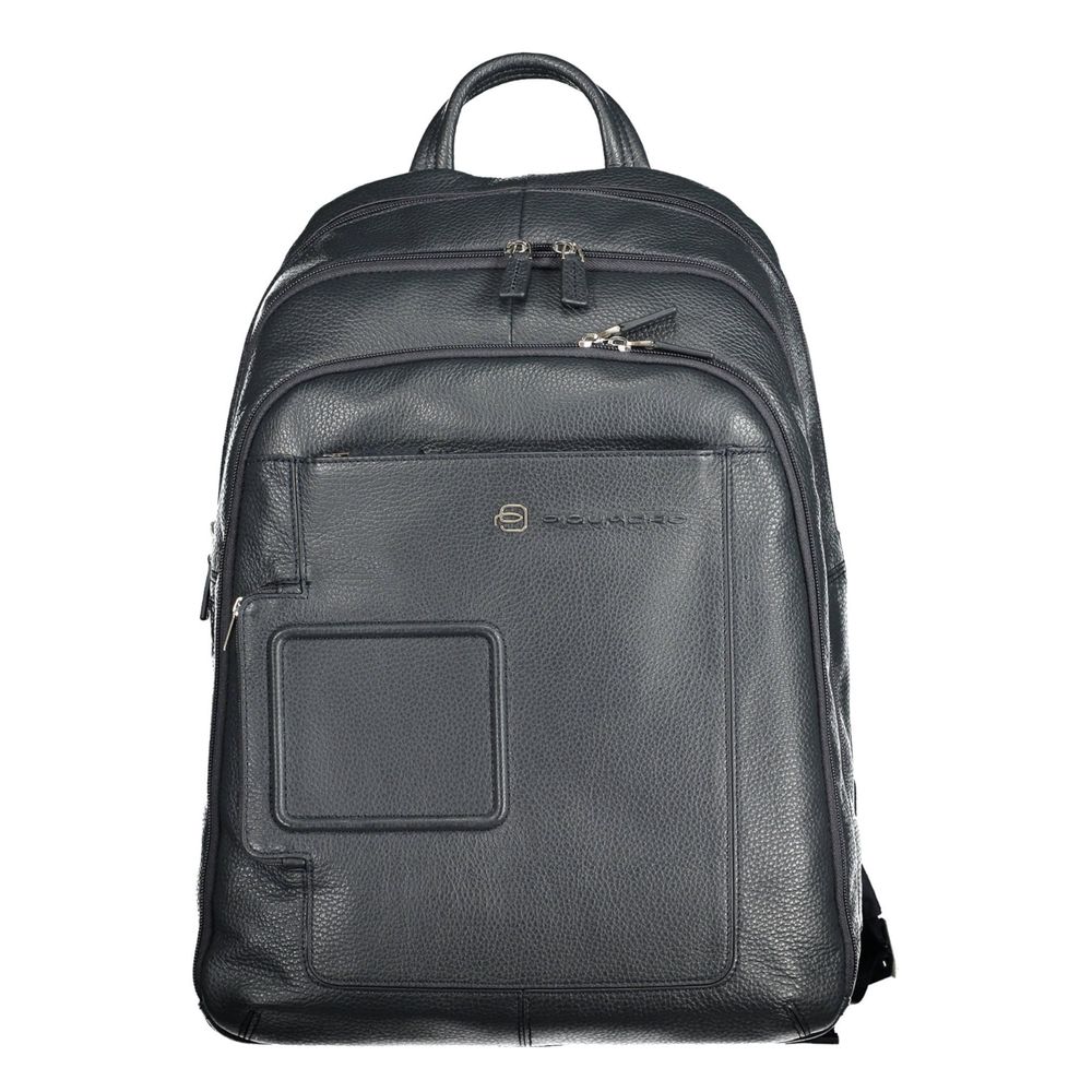 Piquadro Blue Leather Men Backpack