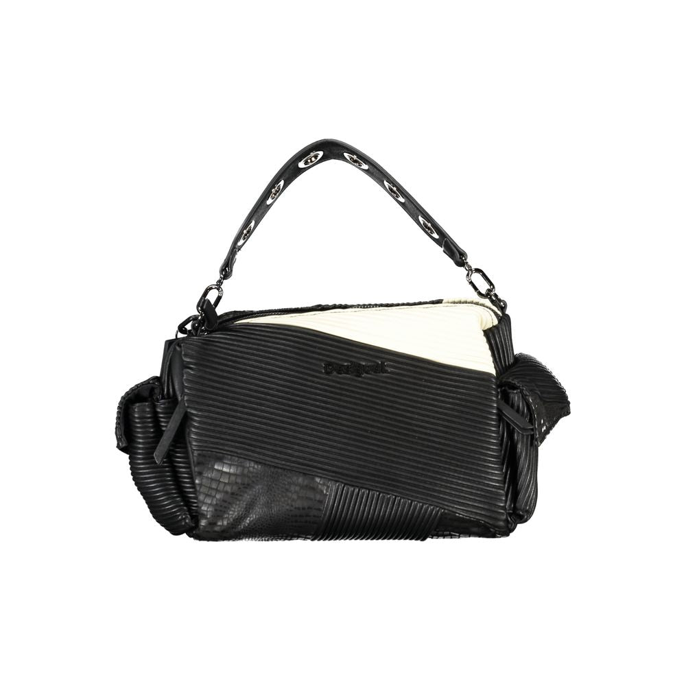 Bolso de mano de polietileno negro Desigual