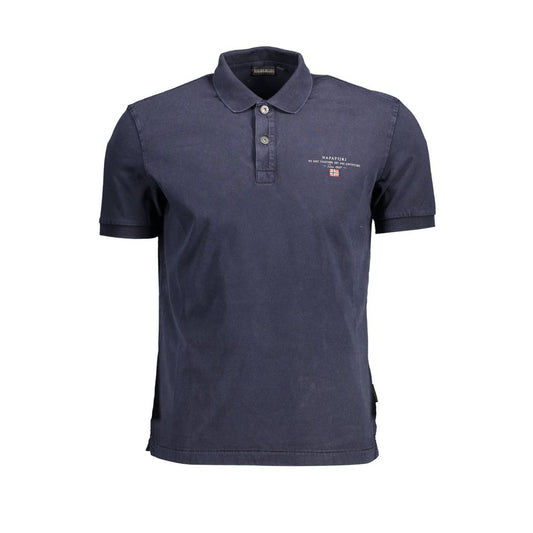 Polo Napapijri de algodón azul para hombre